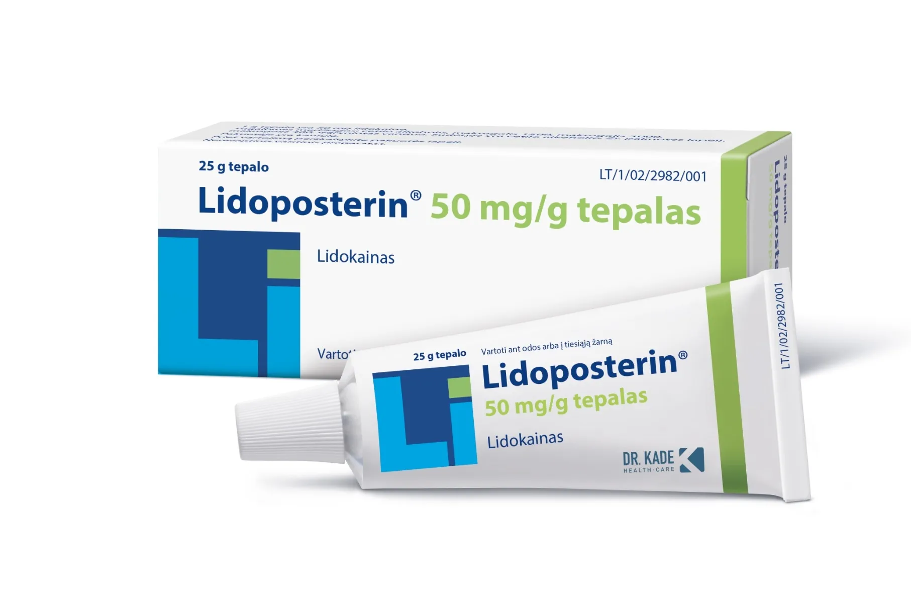 Lidoposterin 50mg/g tepalas (su kaniule) 25g -  2