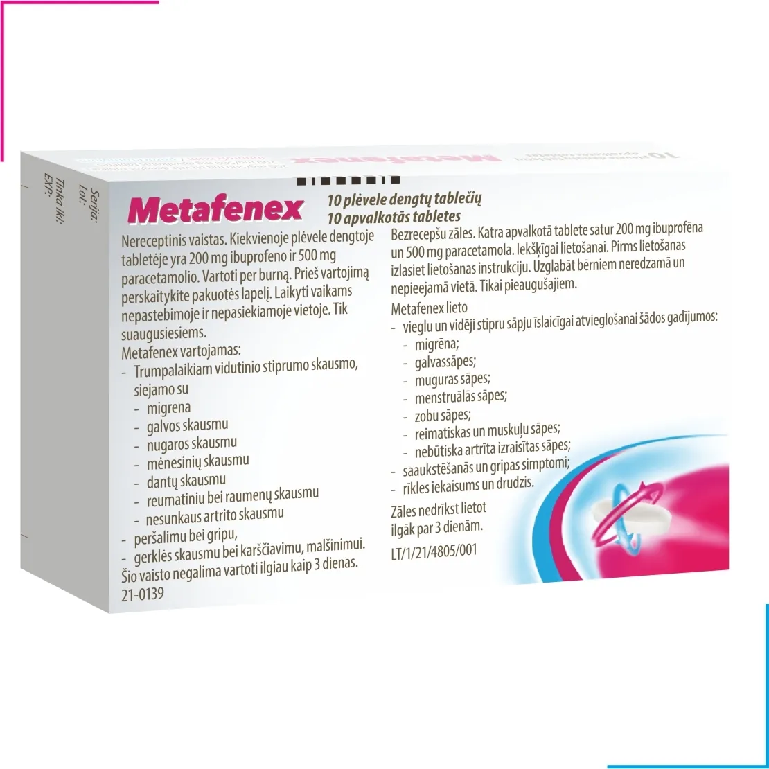 Metafenex 200mg/500mg tab. N10 -  2