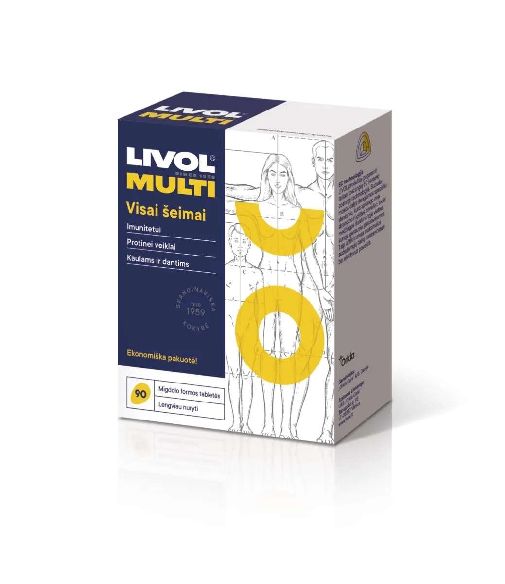 LIVOL MULTI vitaminai visai šeimai, 90 tabl. -  1