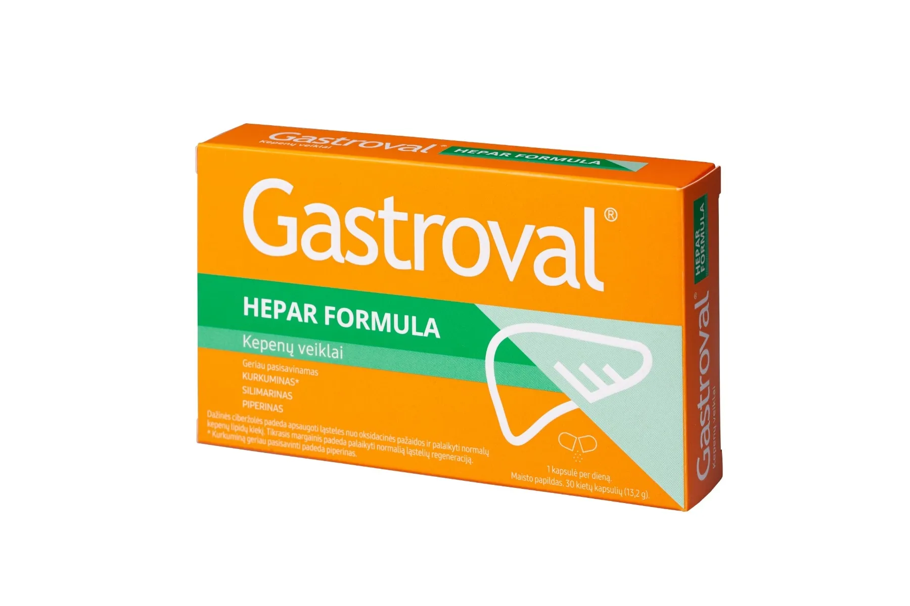 GASTROVAL HEPAR FORMULA, 30 kapsulių -  1