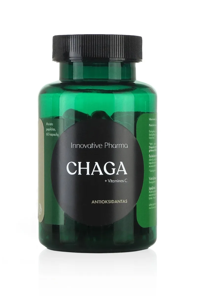INNOVATIVE PHARMA CHAGA + VITAMINAS C, 60 kapsulių -  2