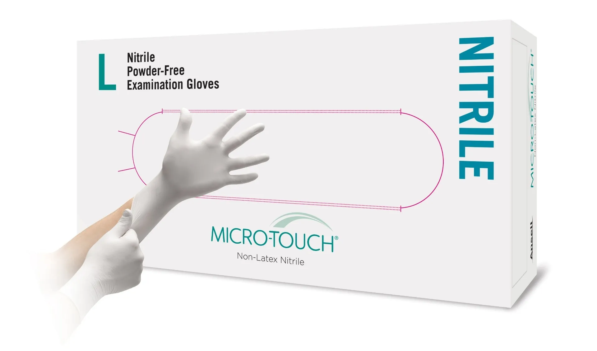 MICRO-TOUCH® nesterilios pirštinės MICRO-THIN™ WHITE NITRILE, L, N200 -  