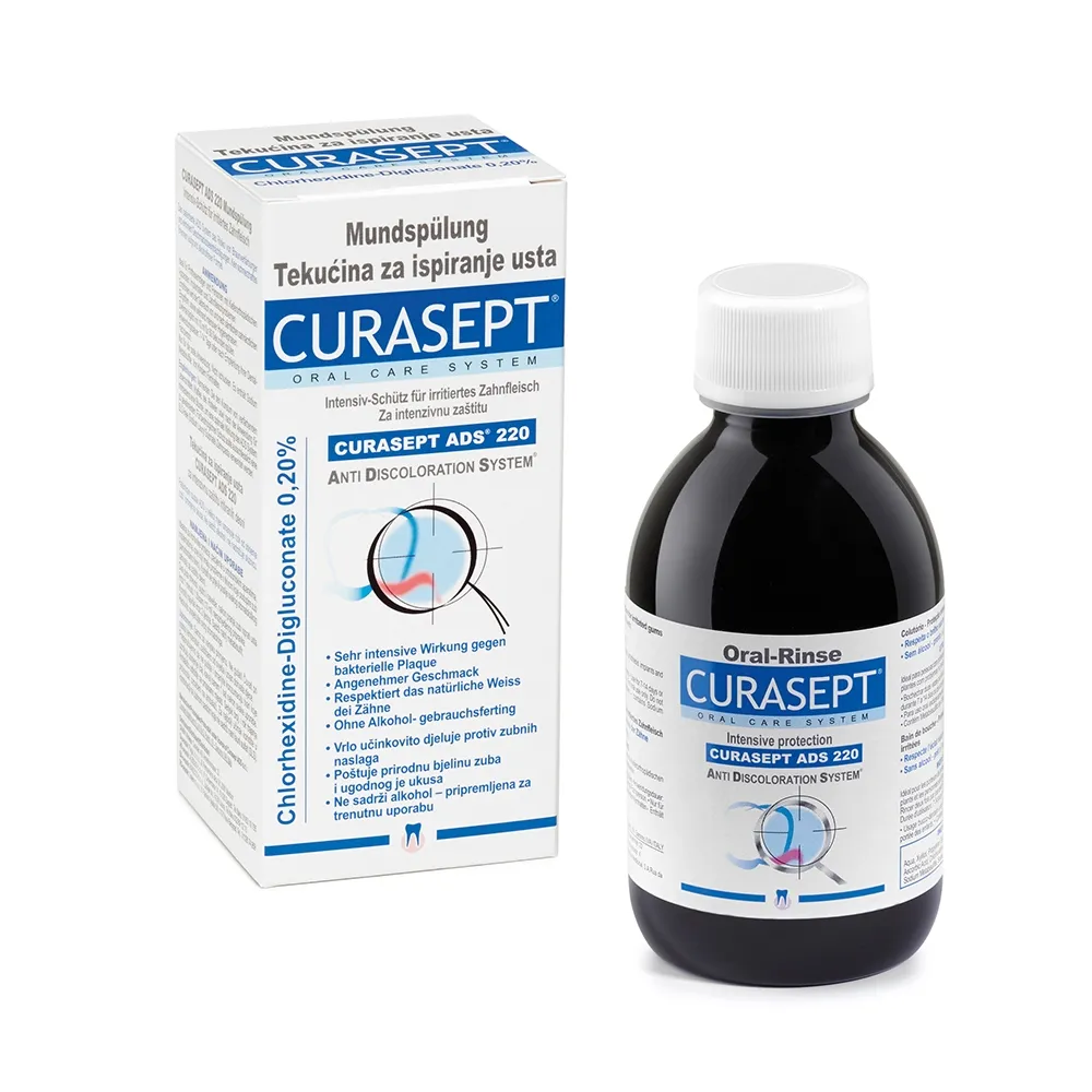 CURASEPT skalavimo skystis su 0,20 % chlorheksidino ADS 220, 200ml -  