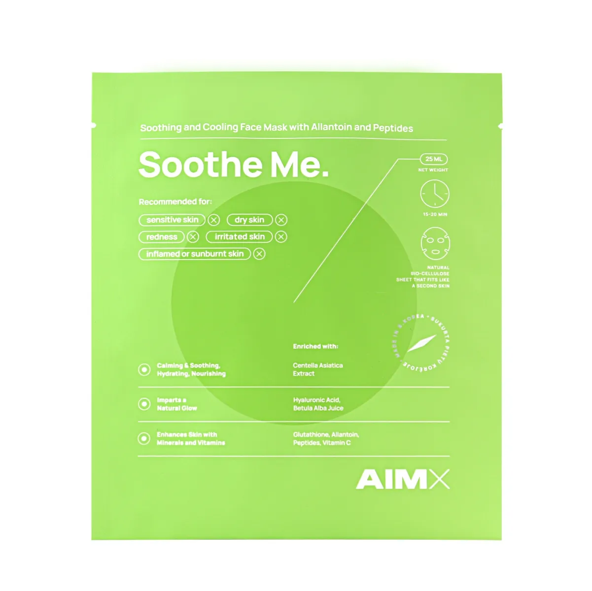 AIMX raminanti veido kaukė su peptidais SOOTHE ME, N1 -  