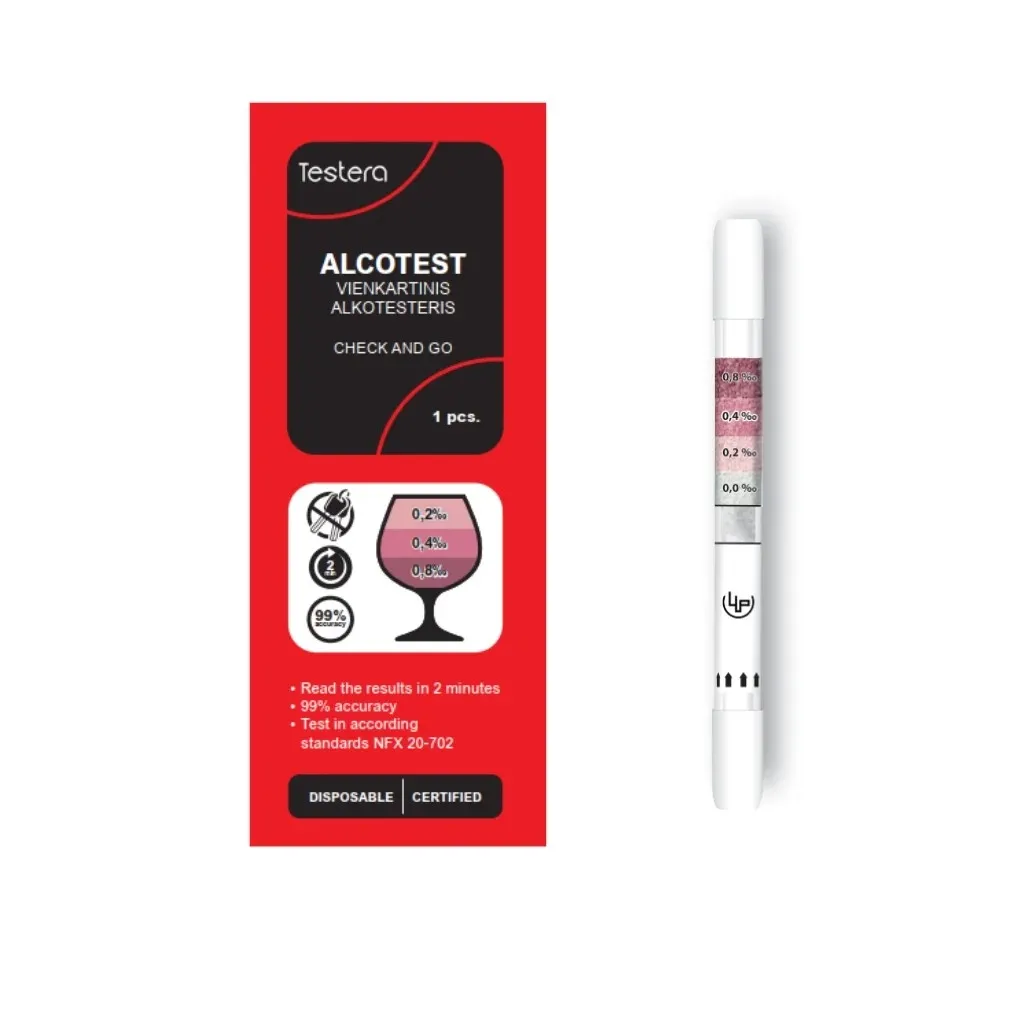 TESTERA Vienkartinis alkotesteris, N1 -  