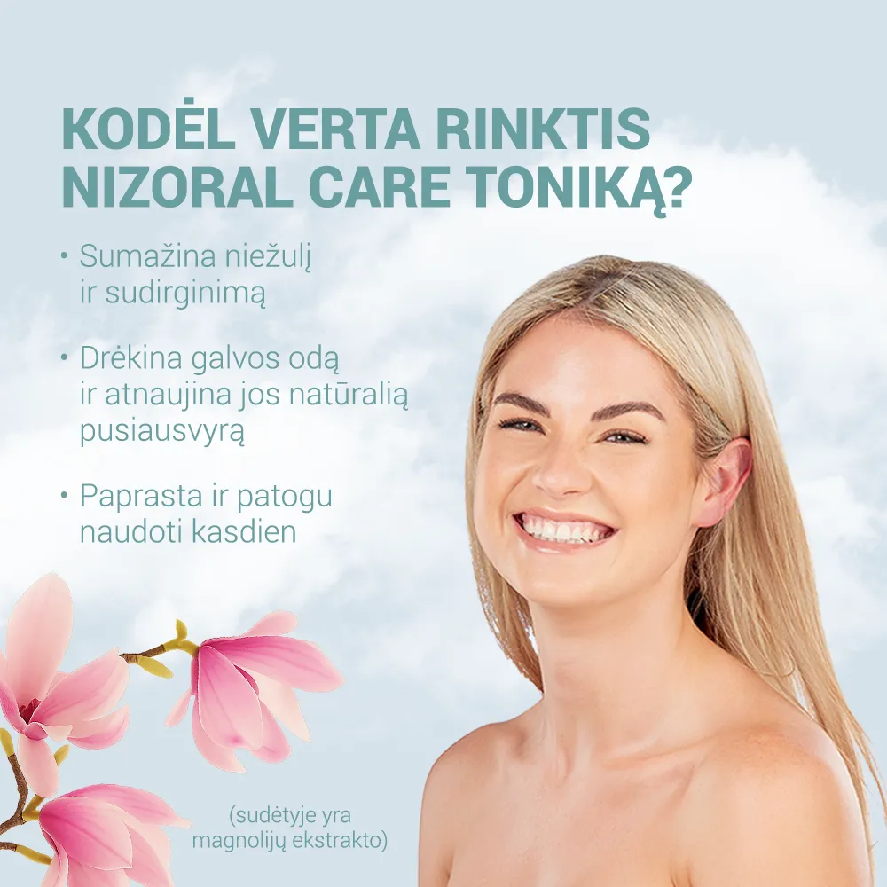 NIZORAL CARE tonikas niežtinčiai ir sudirgusiai galvos odai, 100 ml -  3