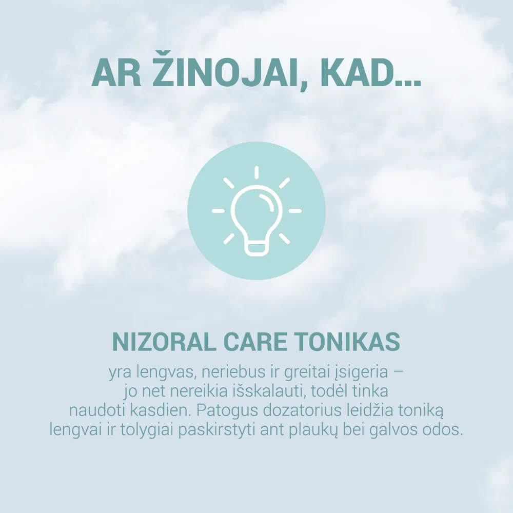NIZORAL CARE tonikas niežtinčiai ir sudirgusiai galvos odai, 100 ml -  4