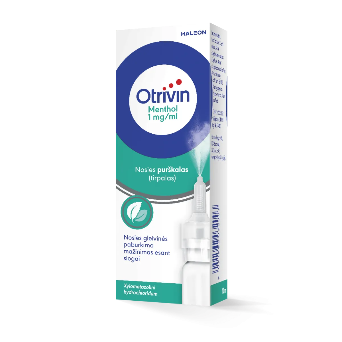 Otrivin Menthol  1mg/ml nosies purškalas 10ml -  2