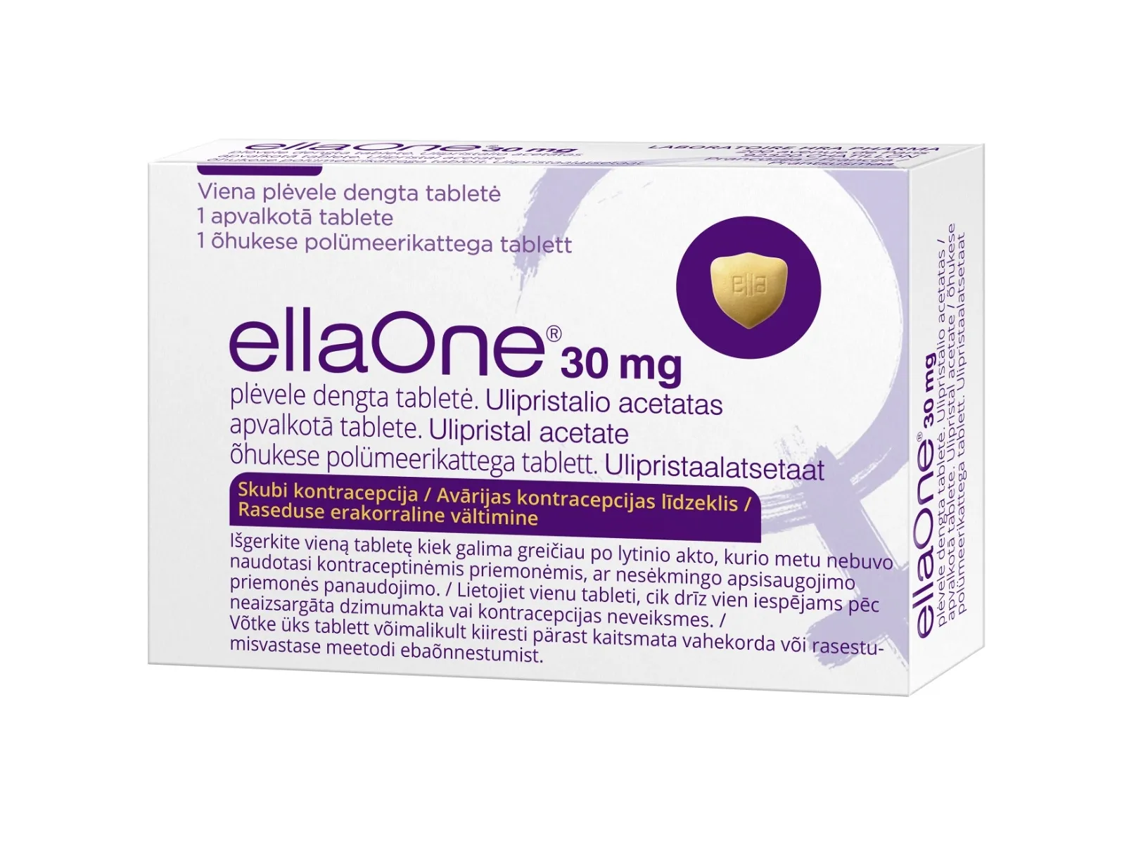 EllaOne 30mg plėvele dengta tabletė N1 -  1