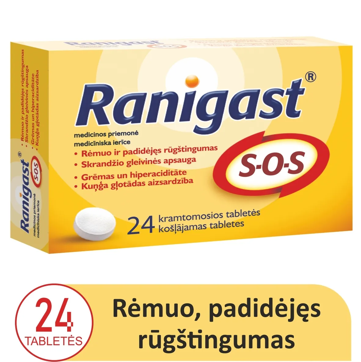 RANIGAST nuo rėmens ir skrandžio skausmo S-O-S, N24 -  1