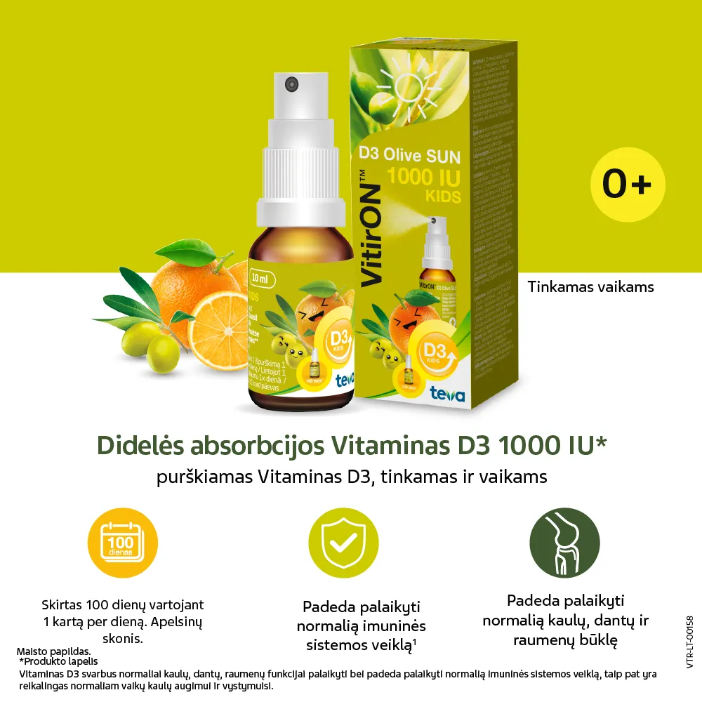 VitirON D3 Olive Sun 1000IU puršk.10ml -  2