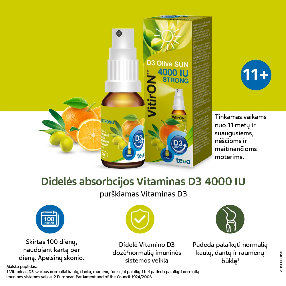 VITIRON D3 purškalas OLIVE SUN 4000IU 10ml, N1 -  2
