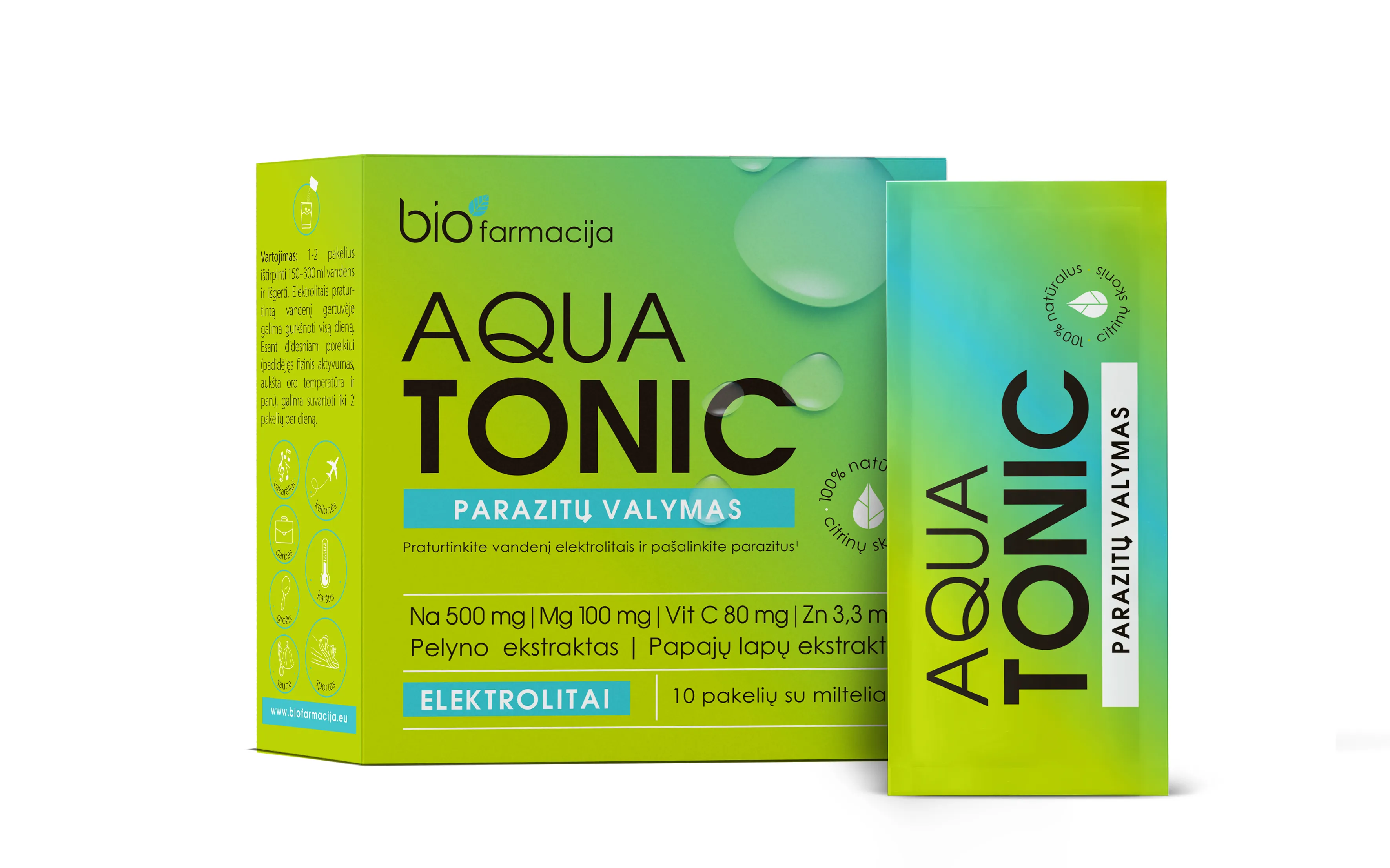 DOVANA AQUATONIC parazitų valymas, milteliai 10